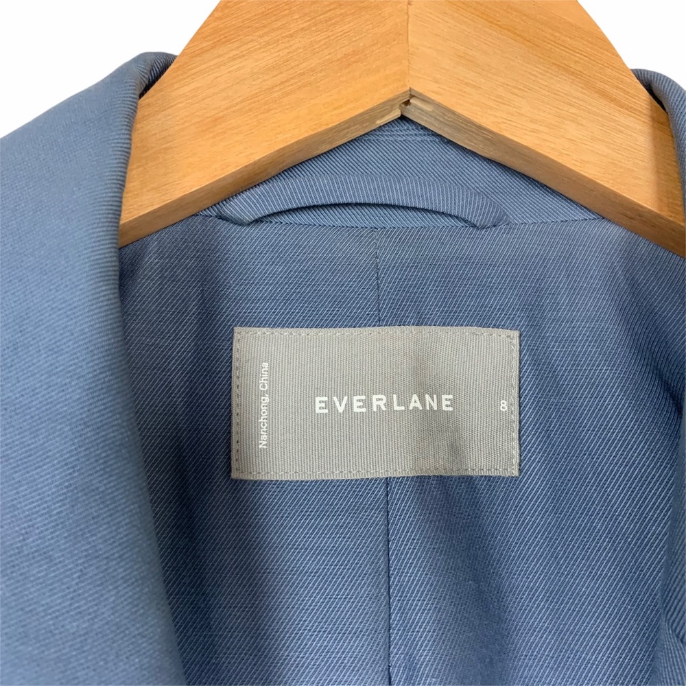 Everlane The Cotton-Linen Blazer Size 8 Blue - Picture 11 of 12